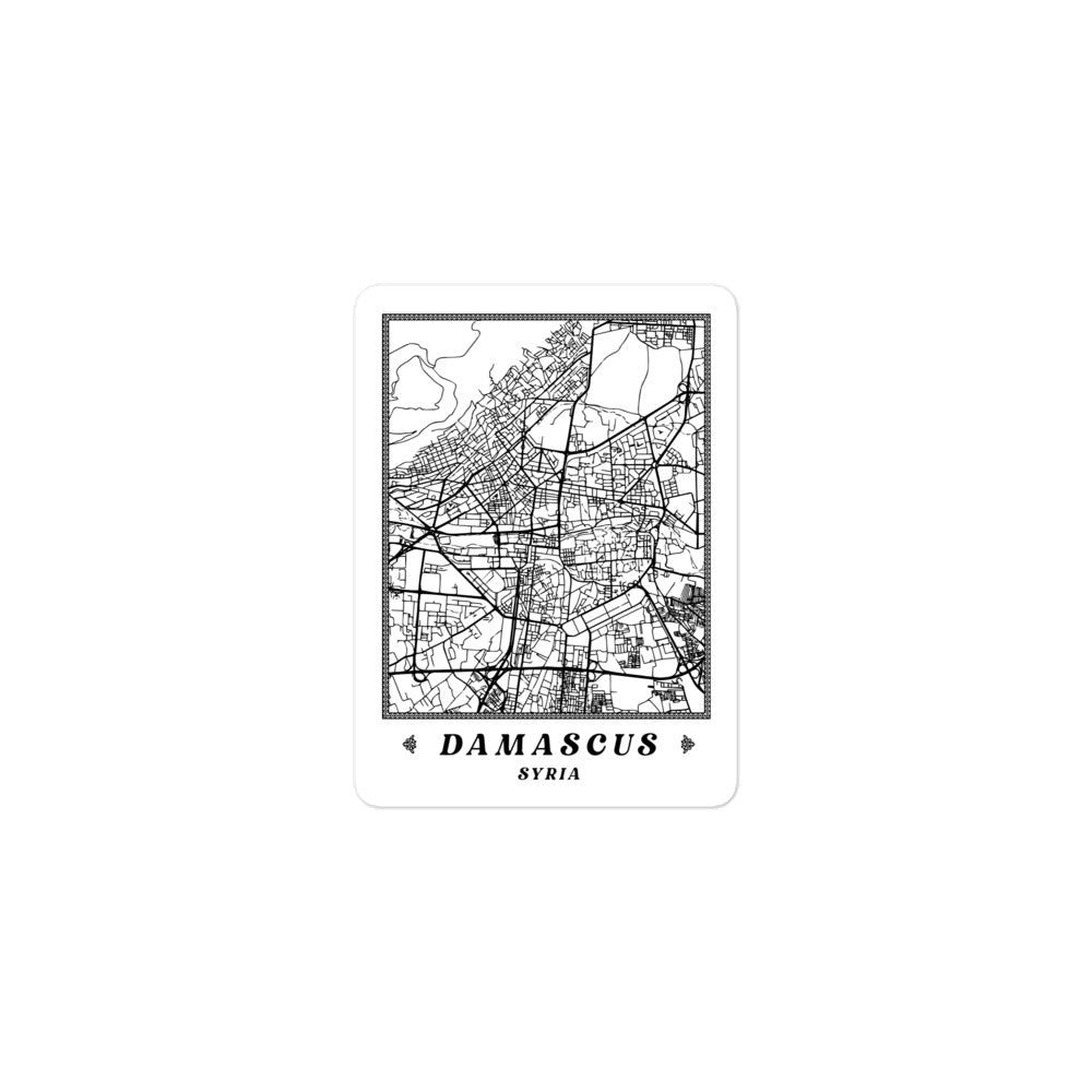 Damascus Map - Sticker