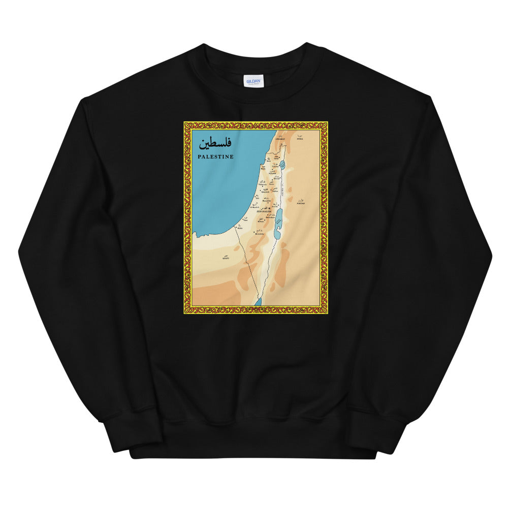 Vintage Palestine Map - Sweatshirt