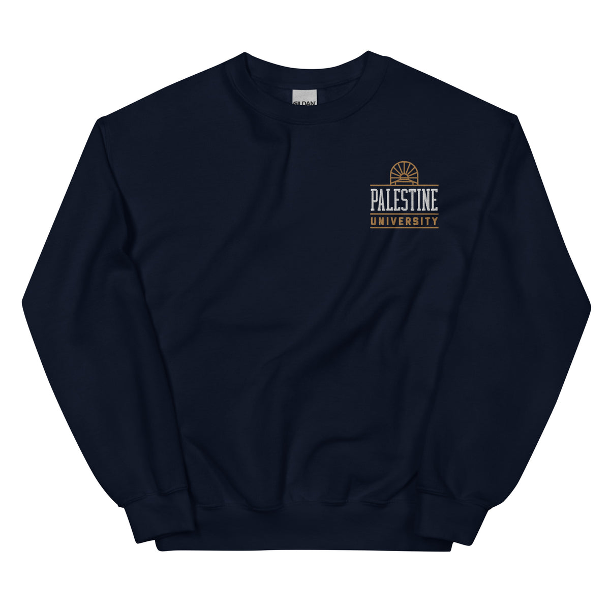 Palestine University classic sweatshirt in navy by Dar Collective