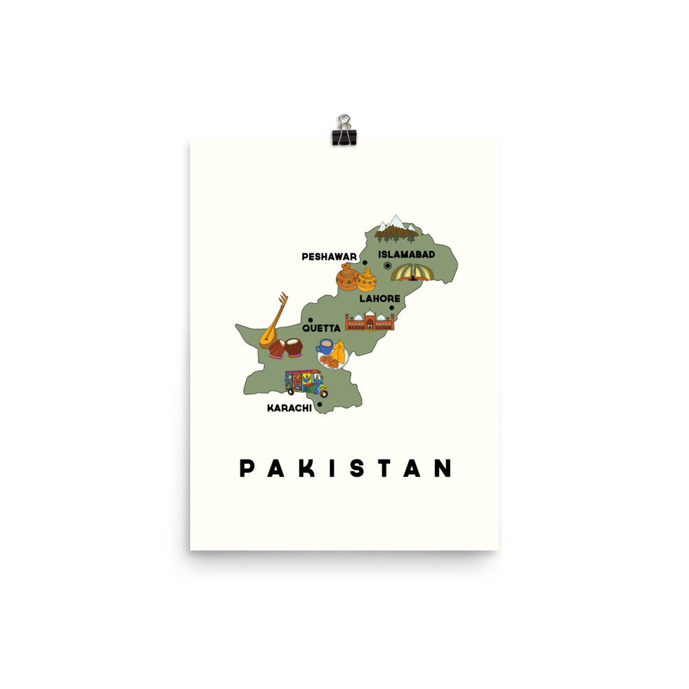 Map of Pakistan - Poster