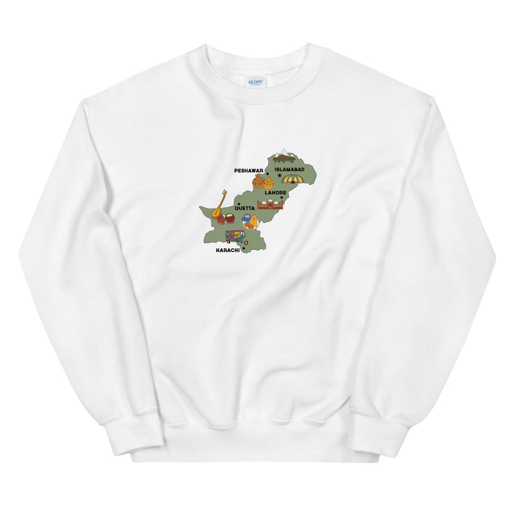 Map of Pakistan - Sweatshirt
