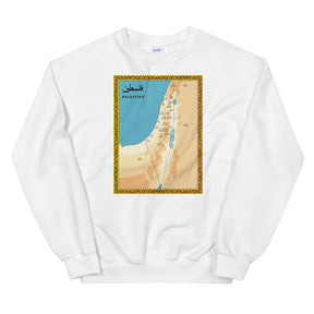Vintage Palestine Map - Sweatshirt
