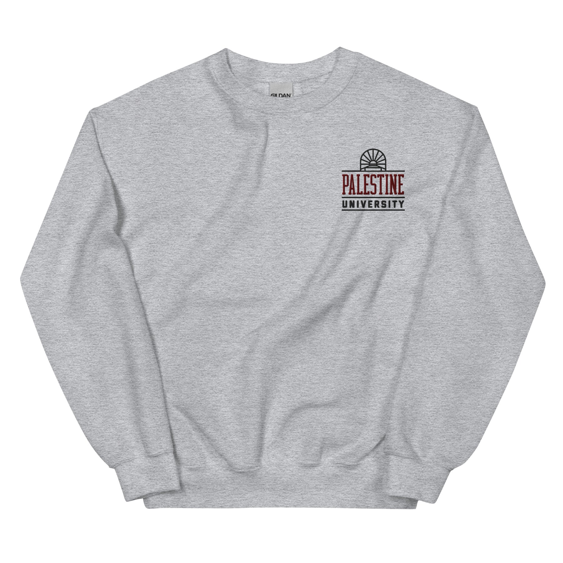 Palestine University classic sweatshirt in grey by Dar Collective