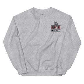 Palestine University classic sweatshirt in grey by Dar Collective